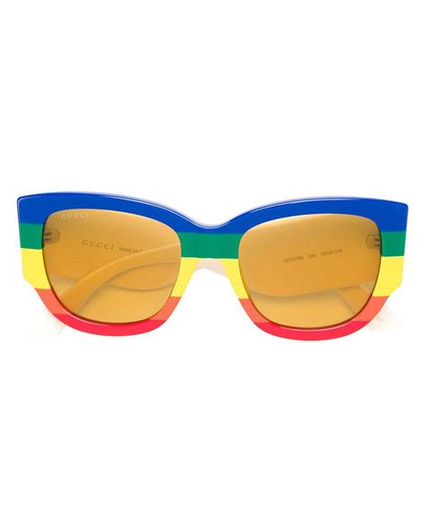 gucci rainbow logo sunglasses|Gucci sunglasses original.